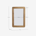 Reichel mango wood wall mirror 110x70 cm