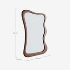 Vahid pine wood wall mirror 80x50 cm