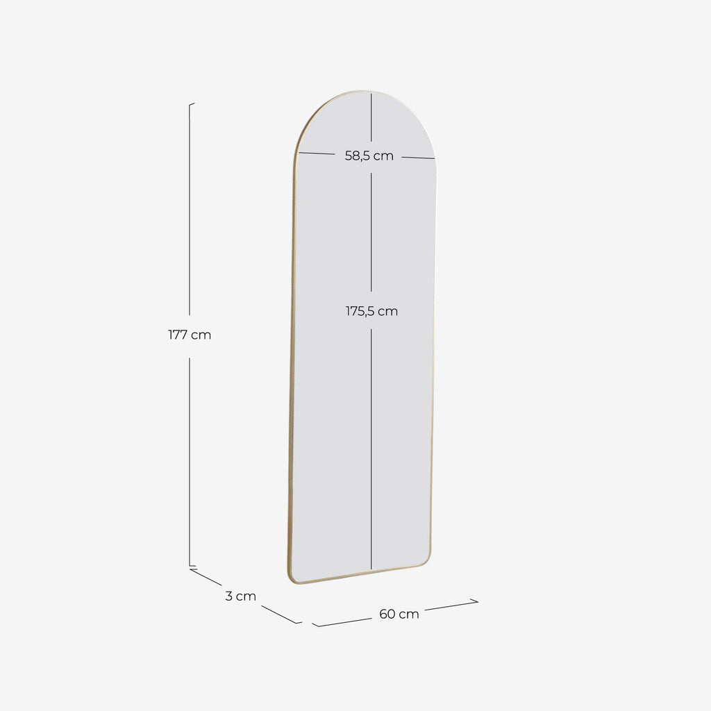 Metal wall mirror 177x60 cm Erick