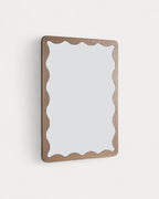 Rectangular wall mirror 106x76 cm in Arali wood