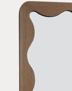 Rectangular wall mirror 106x76 cm in Arali wood