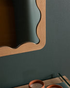 Rectangular wall mirror 106x76 cm in Arali wood