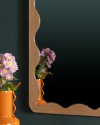 Rectangular wall mirror 106x76 cm in Arali wood