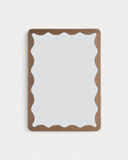 Rectangular wall mirror 106x76 cm in Arali wood