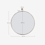 Dario round metal wall mirror Ø120 cm