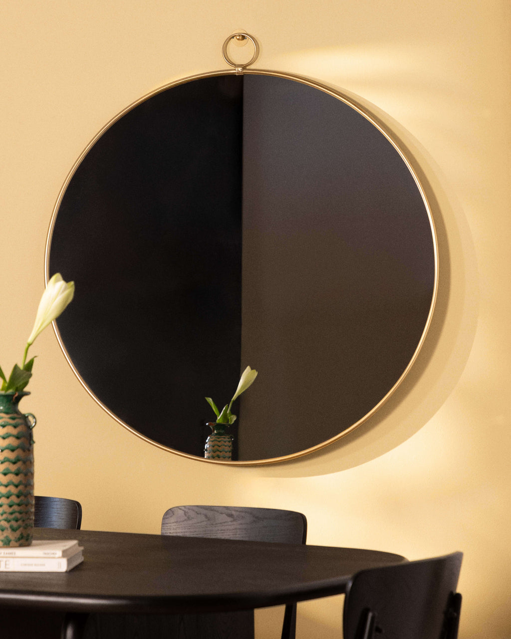 Dario round metal wall mirror Ø120 cm