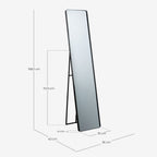 Jumna rectangular metal standing mirror 170x36 cm