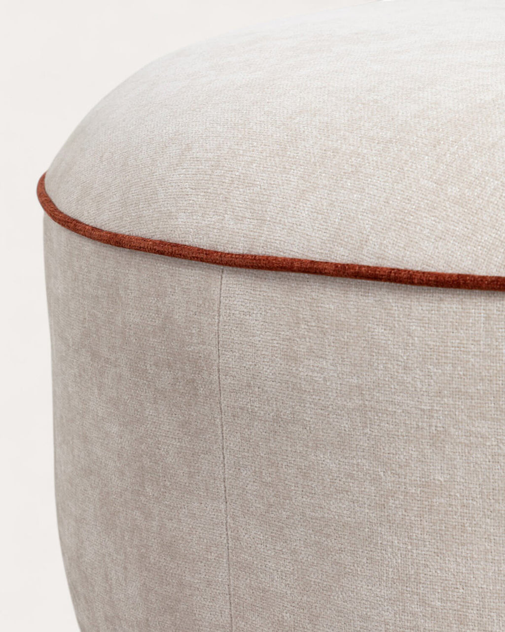 Round fabric pouf module for Ilham sofa