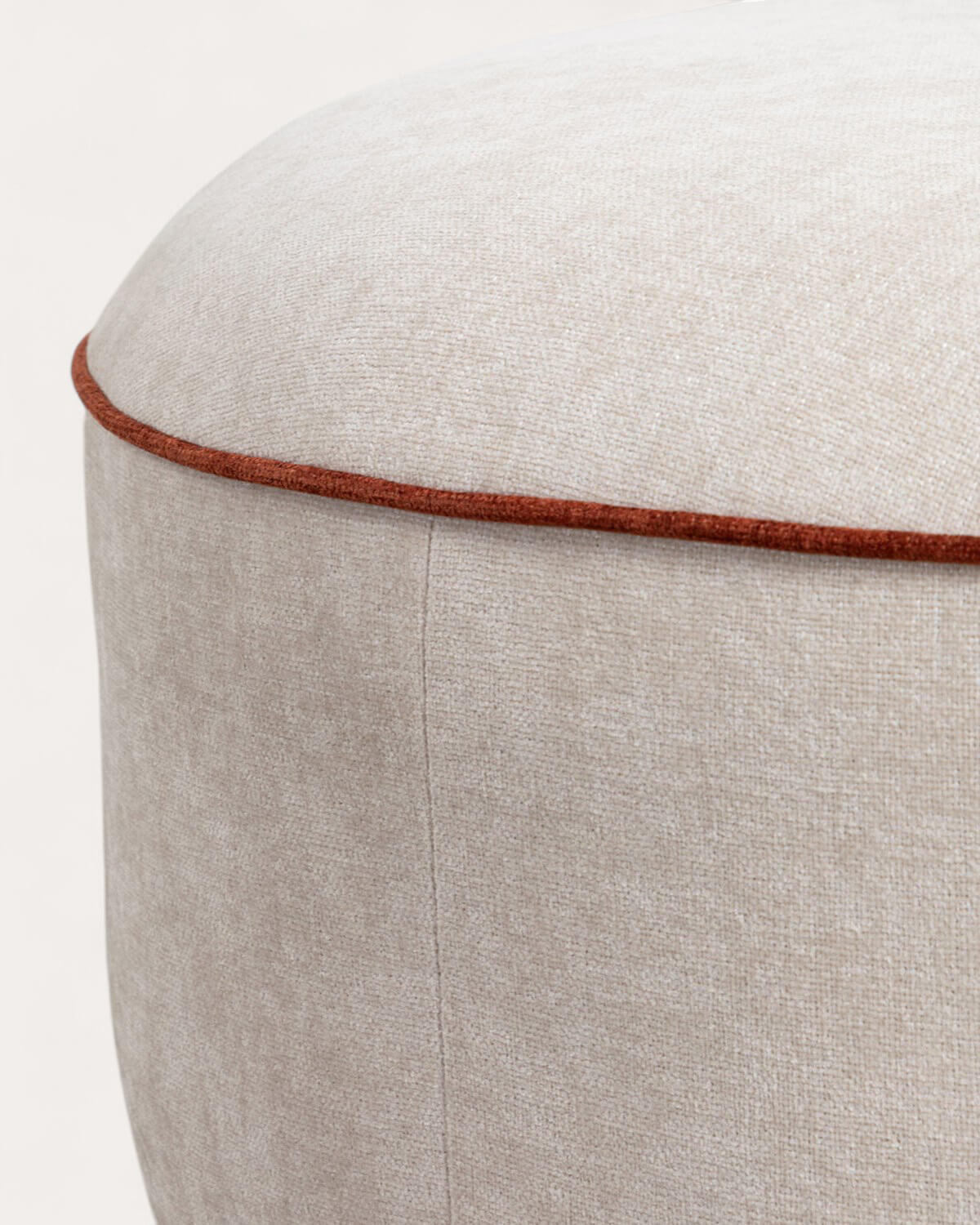 Round fabric pouf module for Ilham sofa