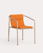 Pack 2 outdoor chairs with aluminum armrests and Vinke fabric