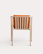 Pack 2 outdoor chairs with aluminum armrests and Vinke fabric