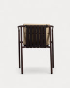 Pack 2 outdoor chairs with aluminum armrests and Vinke fabric