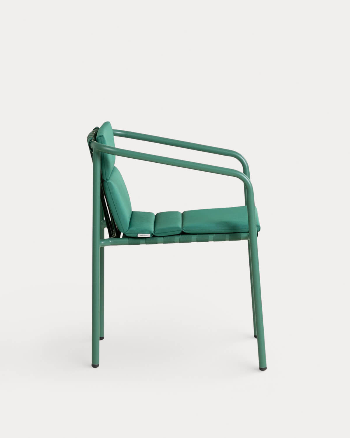 Pack 2 outdoor chairs with aluminum armrests and Vinke fabric