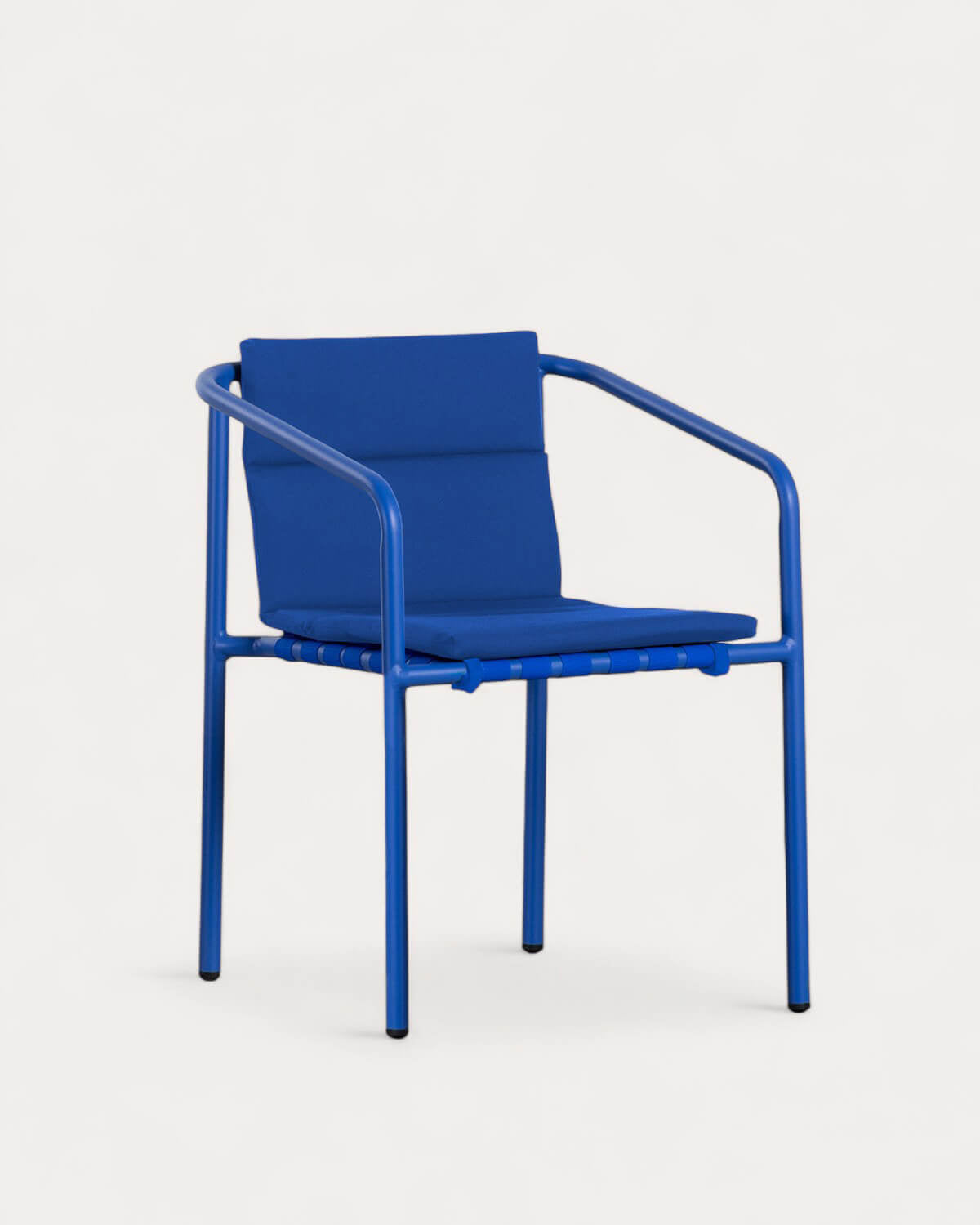 Pack 2 outdoor chairs with aluminum armrests and Vinke fabric