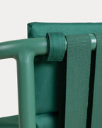 Pack 2 outdoor chairs with aluminum armrests and Vinke fabric