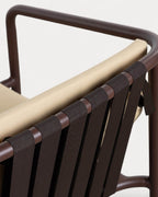 Pack 2 outdoor chairs with aluminum armrests and Vinke fabric
