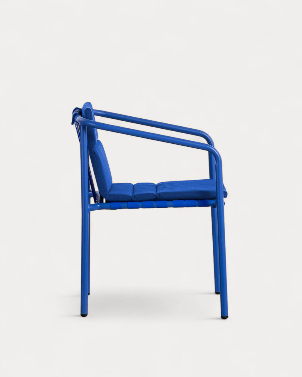 Pack 2 outdoor chairs with aluminum armrests and Vinke fabric