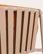 Pack 2 outdoor chairs with aluminum armrests and Vinke fabric