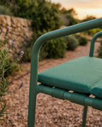 Pack 2 outdoor chairs with aluminum armrests and Vinke fabric