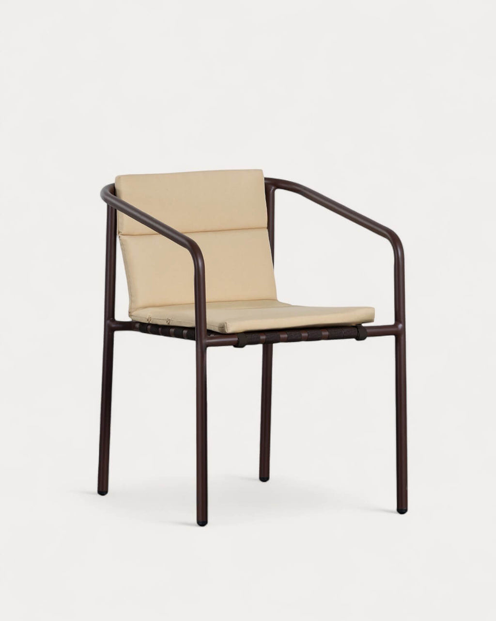 Pack 2 outdoor chairs with aluminum armrests and Vinke fabric