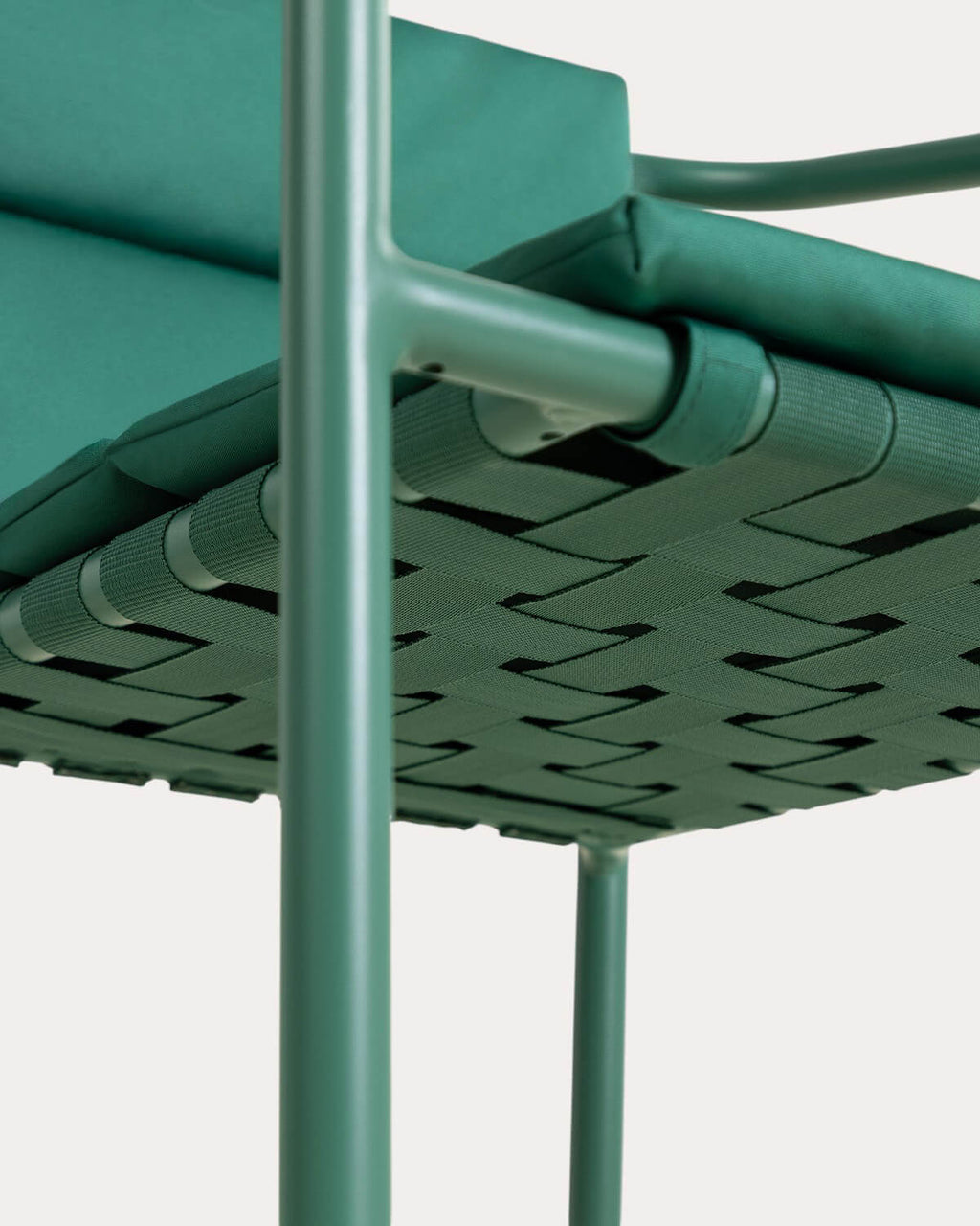 Pack 2 outdoor chairs with aluminum armrests and Vinke fabric