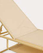 Pack of 2 reclining sun loungers in metal and Ohiane fabric