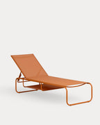 Pack of 2 reclining sun loungers in metal and Ohiane fabric