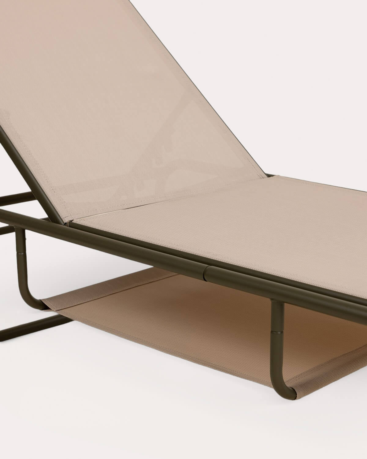 Pack of 2 reclining sun loungers in metal and Ohiane fabric