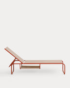 Pack of 2 reclining sun loungers in metal and Ohiane fabric