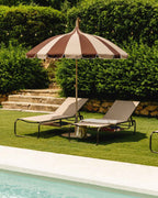 Pack of 2 reclining sun loungers in metal and Ohiane fabric