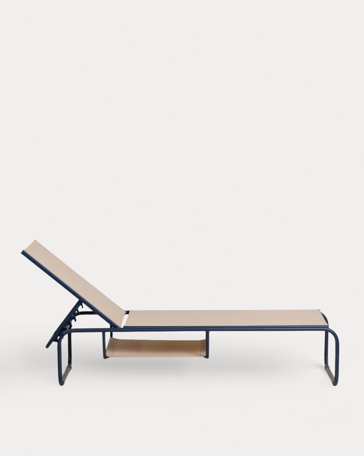 Pack of 2 reclining sun loungers in metal and Ohiane fabric
