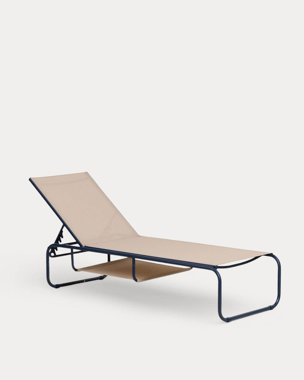 Pack of 2 reclining sun loungers in metal and Ohiane fabric