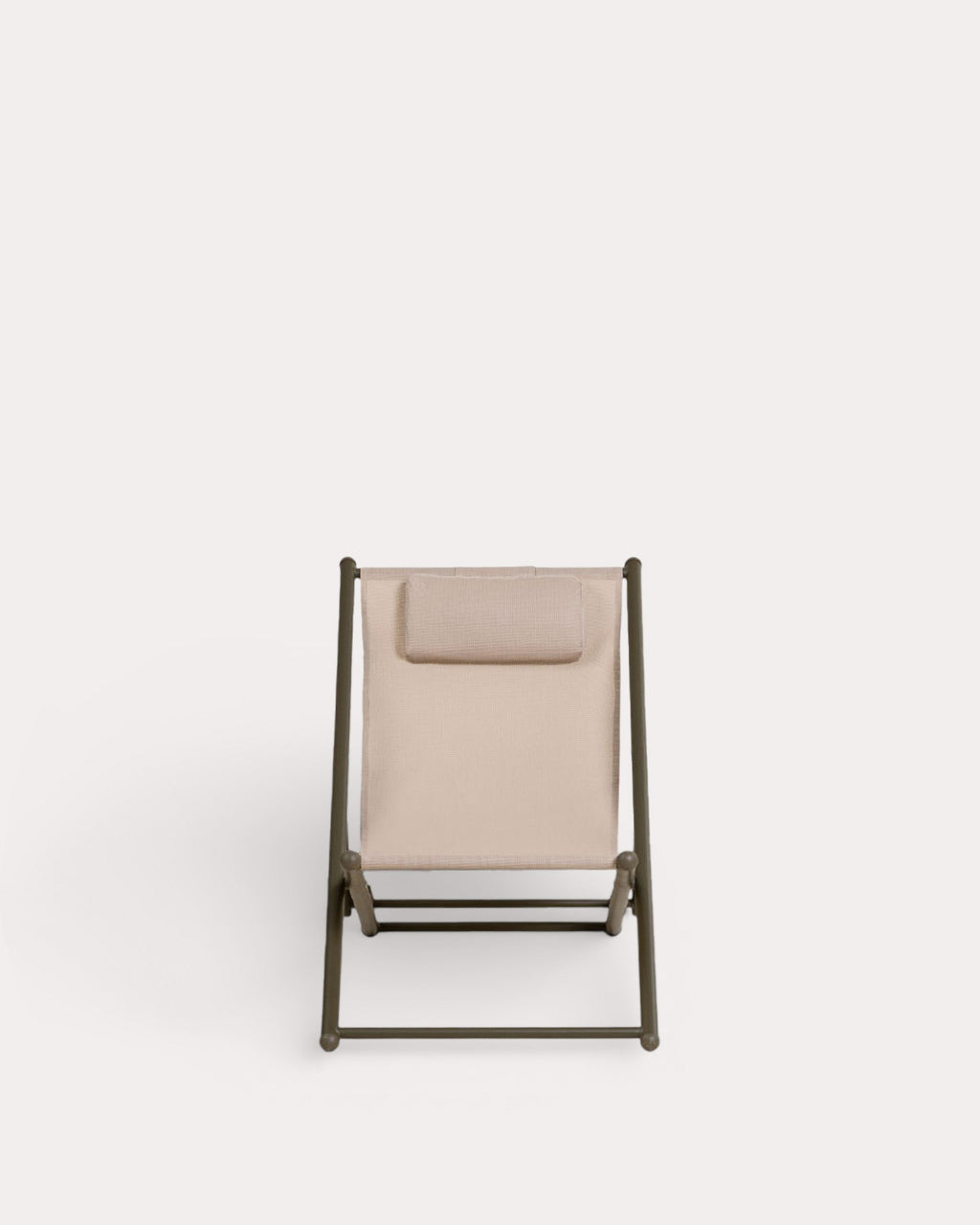 Pack 2 reclining deck chairs in metal and Ohiane fabric