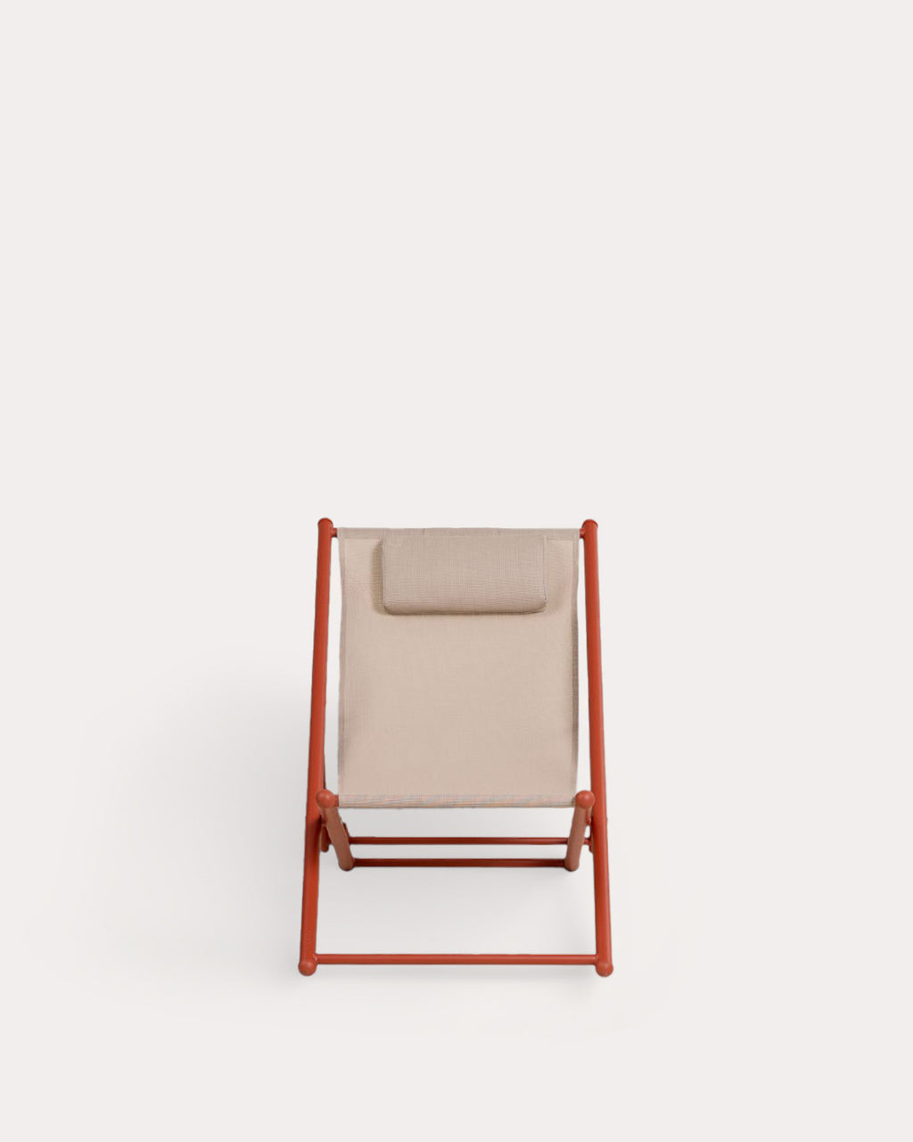 Pack 2 reclining deck chairs in metal and Ohiane fabric