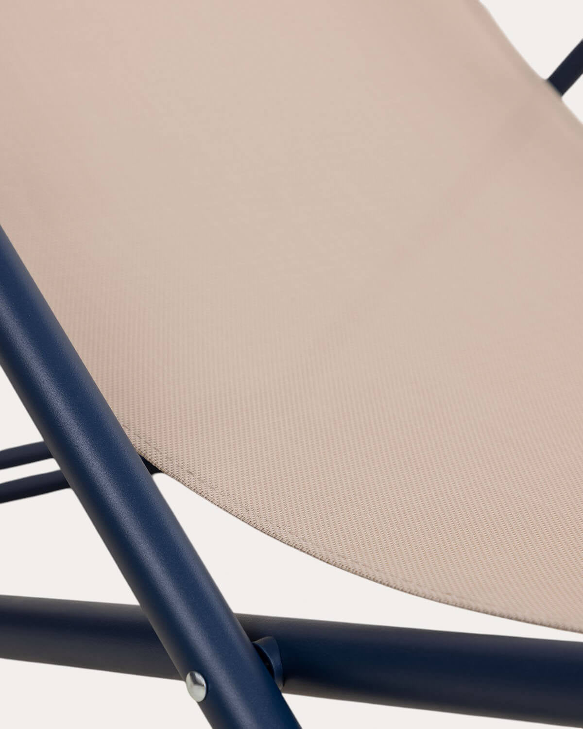 Pack 2 reclining deck chairs in metal and Ohiane fabric