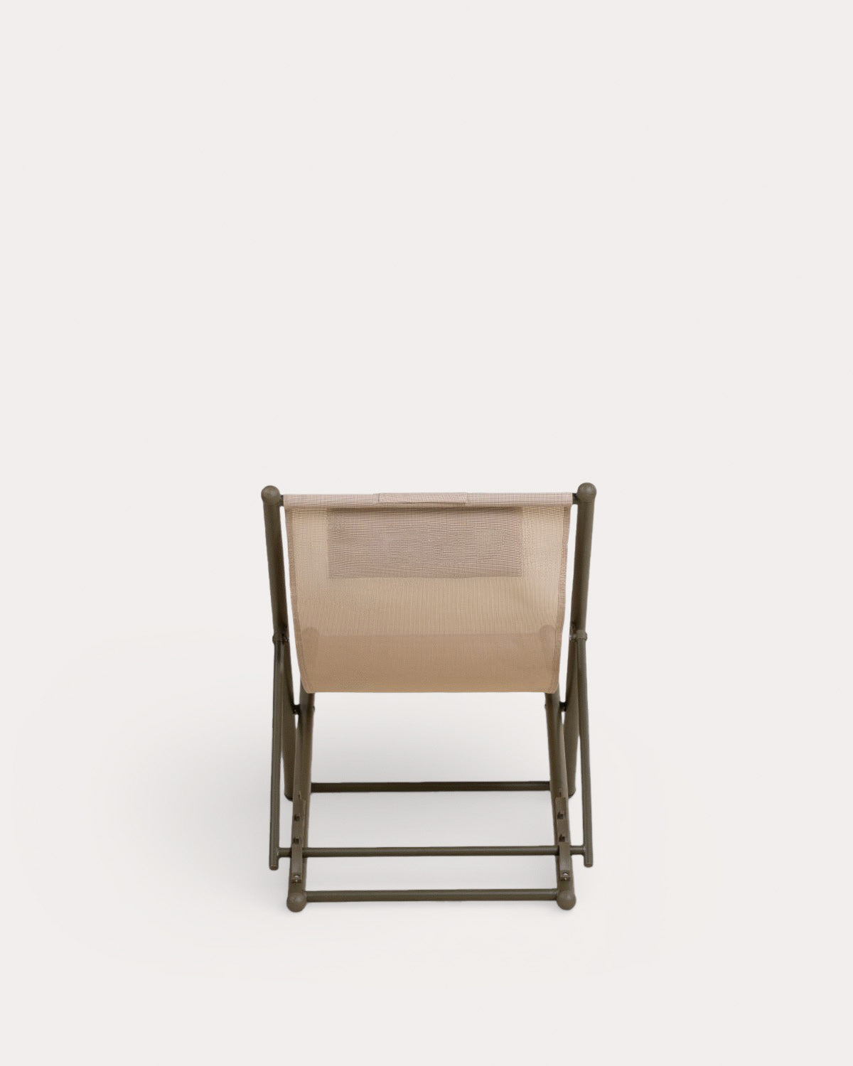 Pack 2 reclining deck chairs in metal and Ohiane fabric