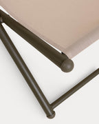 Pack 2 reclining deck chairs in metal and Ohiane fabric