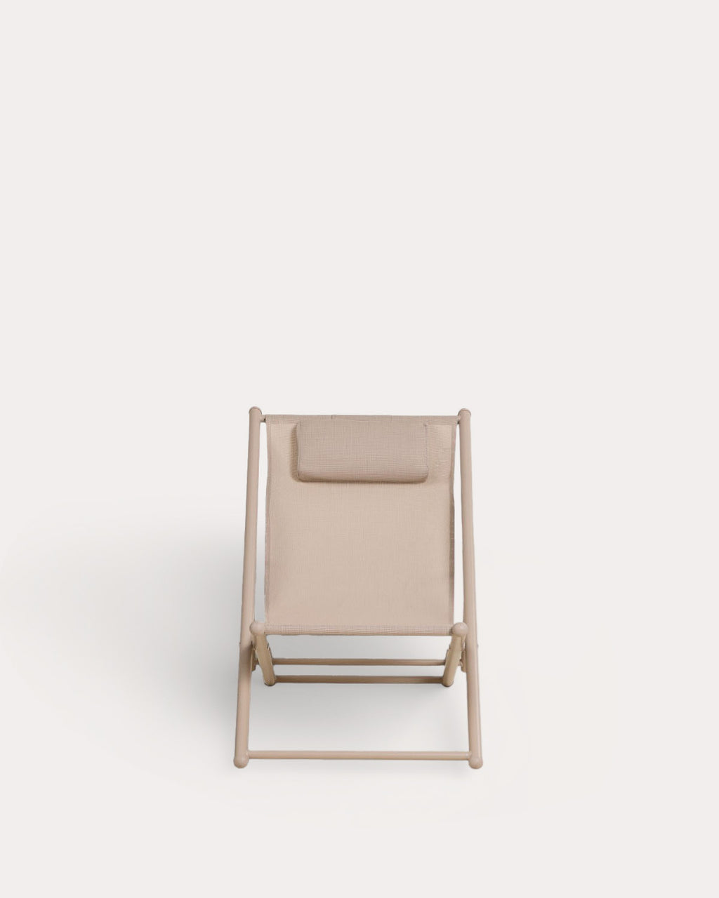 Pack 2 reclining deck chairs in metal and Ohiane fabric