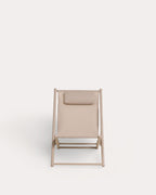 Pack 2 reclining deck chairs in metal and Ohiane fabric