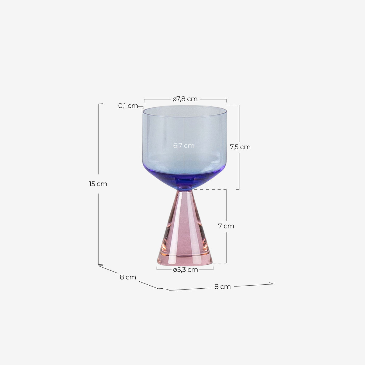 Set of 4 Sevilla glass stemware