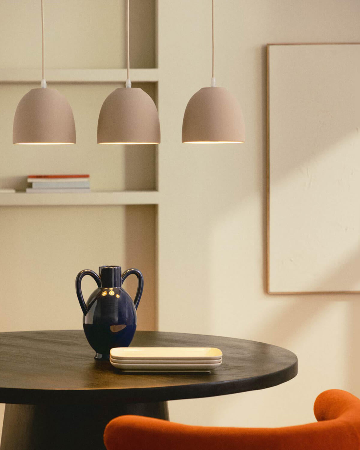 Beatrix ceramic 3 light point pendant light