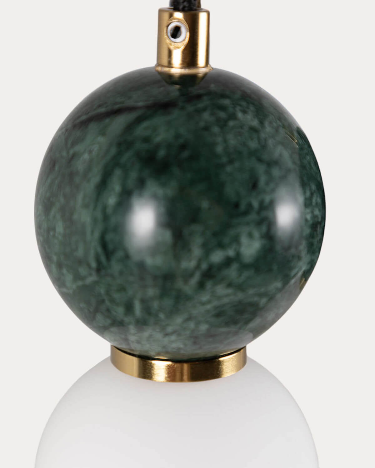 Metal pendant light with 3 light points with Valenes marble