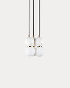 Metal pendant light with 3 light points with Valenes marble