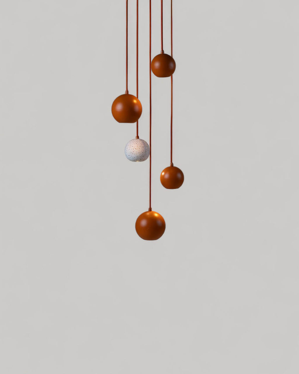 Deivis metal and terrazzo pendant light