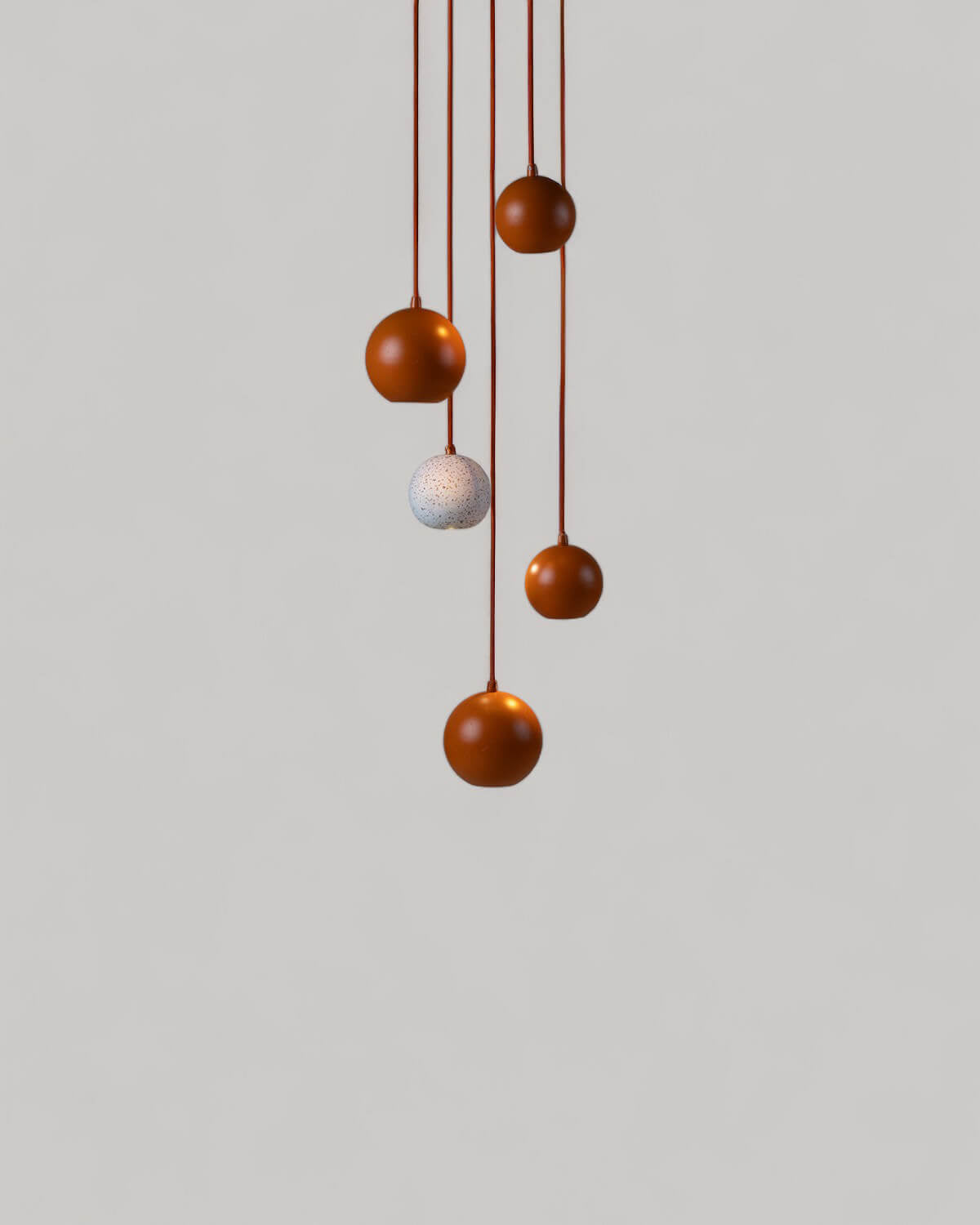 Deivis metal and terrazzo pendant light