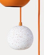 Deivis metal and terrazzo pendant light