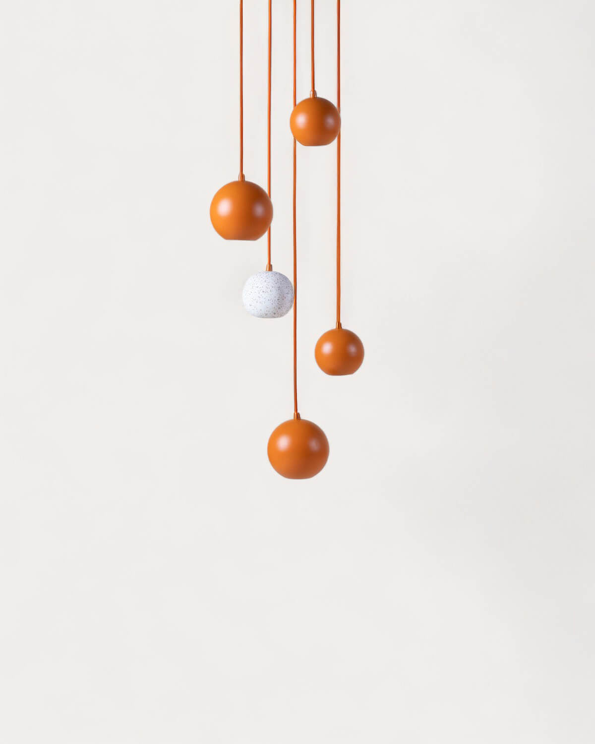 Deivis metal and terrazzo pendant light