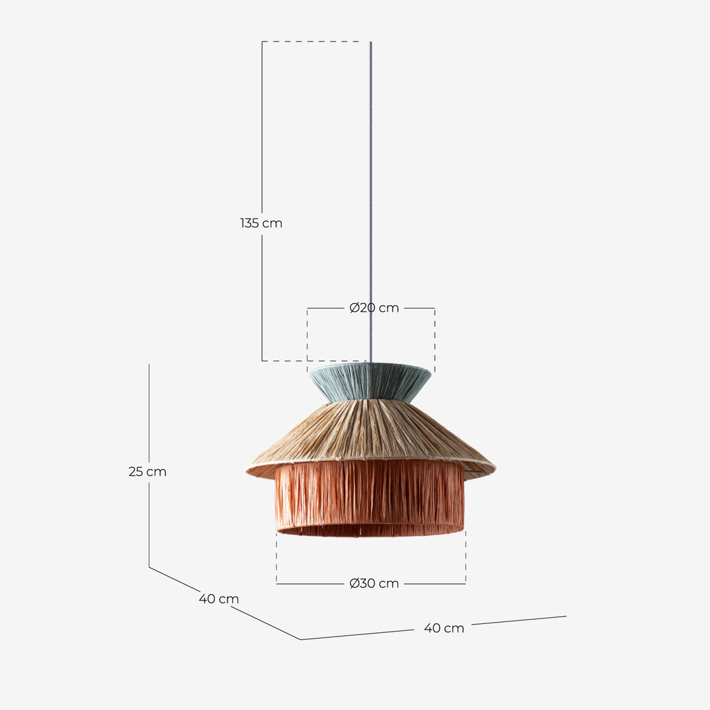 Neila Delt raffia pendant light