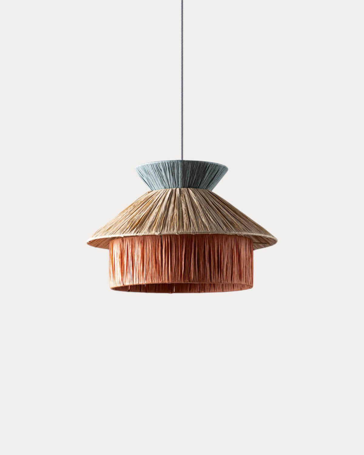 Neila Delt raffia pendant light