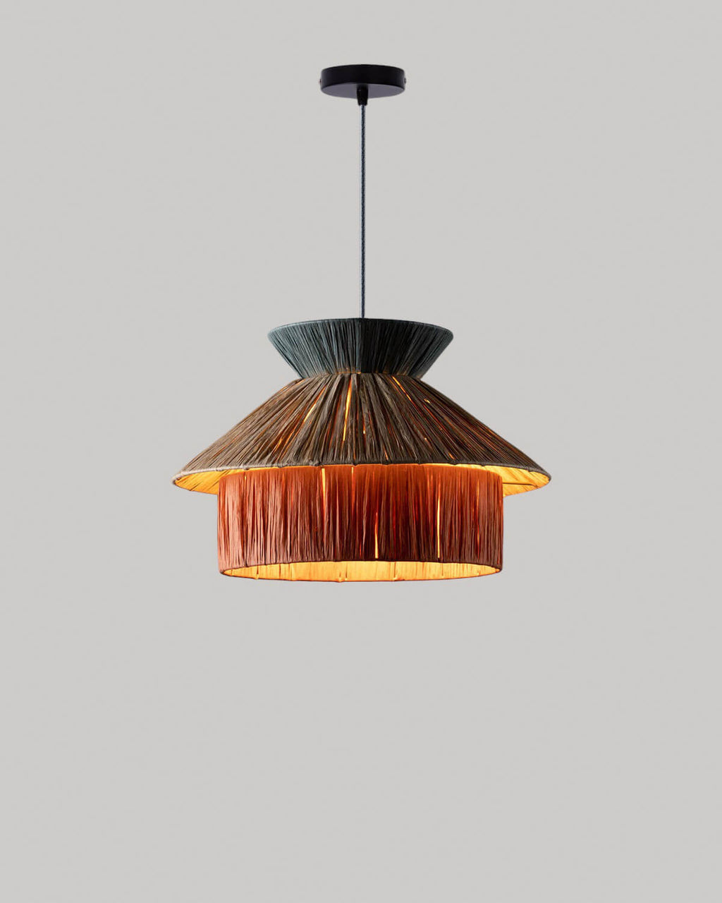 Neila Delt raffia pendant light
